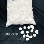 White pebbles natural 1.2cm. and 2.4cm.