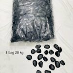Black pebbles natural 1.2cm., 2.4cm , 3.5cm..