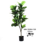 Artificial fiddle leaf tree