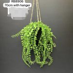 Artificial hanging plant with pot