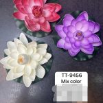 Artificial flower lotus mixed colors 12 pcs