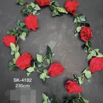 Artificial string flowers